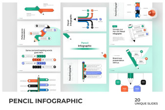 Pencil Infographic PowerPoint Template